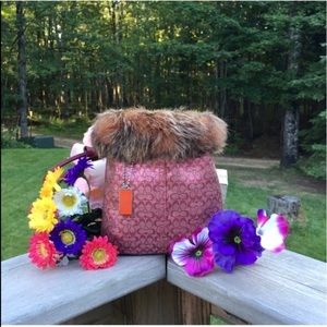 COACH LIMITED EDITION Real FUR Purse/Wristlet WOW!